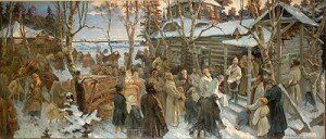 Н.А Шабунин — Отъезд А.В.Суворова из села Кончанского в поход 1799г. Н.А Шабунин — Отъезд А.В.Суворова из села Кончанского в поход 1799г.